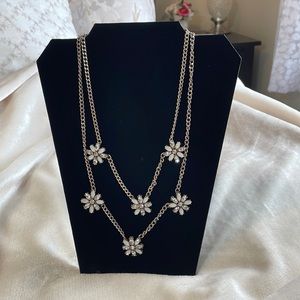 LOFT double strand rhinestone necklace.